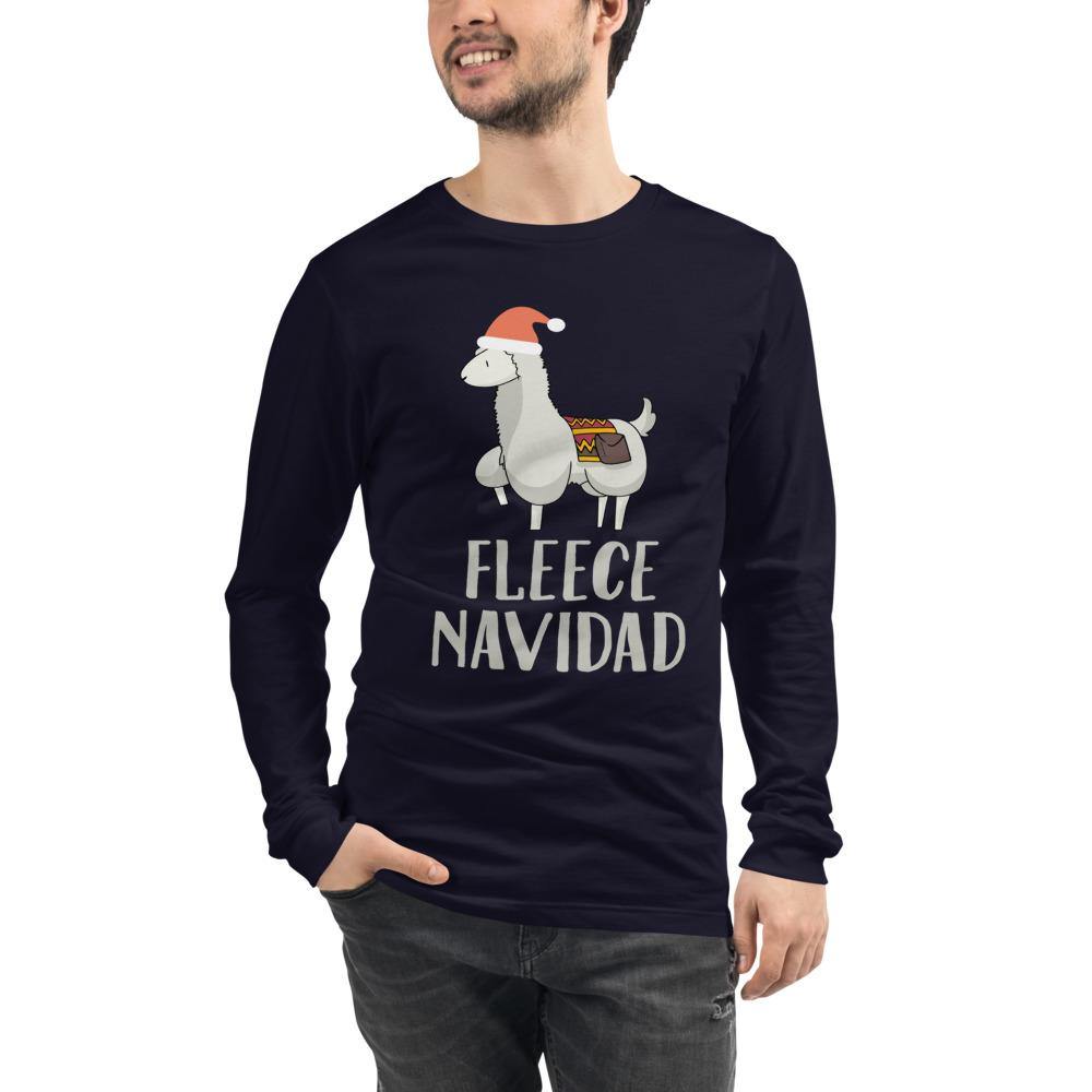 Fleece Navidad Bella Canvas Unisex Long Sleeve Tee - Bandits Emporium