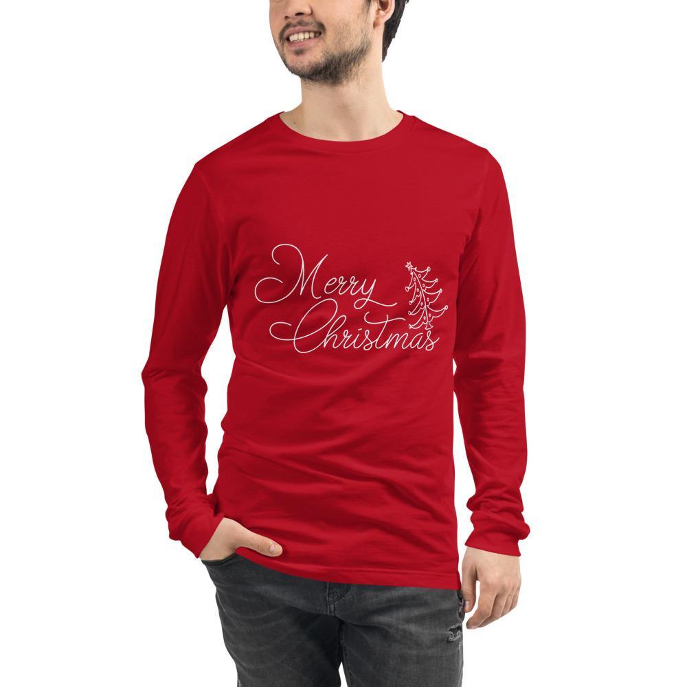 Merry Christmas Bella Canvas Unisex Long Sleeve Tee - Bandits Emporium