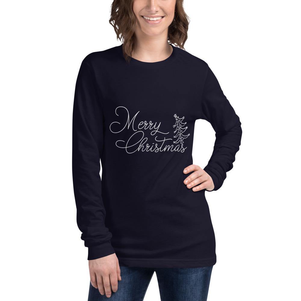 Merry Christmas Bella Canvas Unisex Long Sleeve Tee - Bandits Emporium