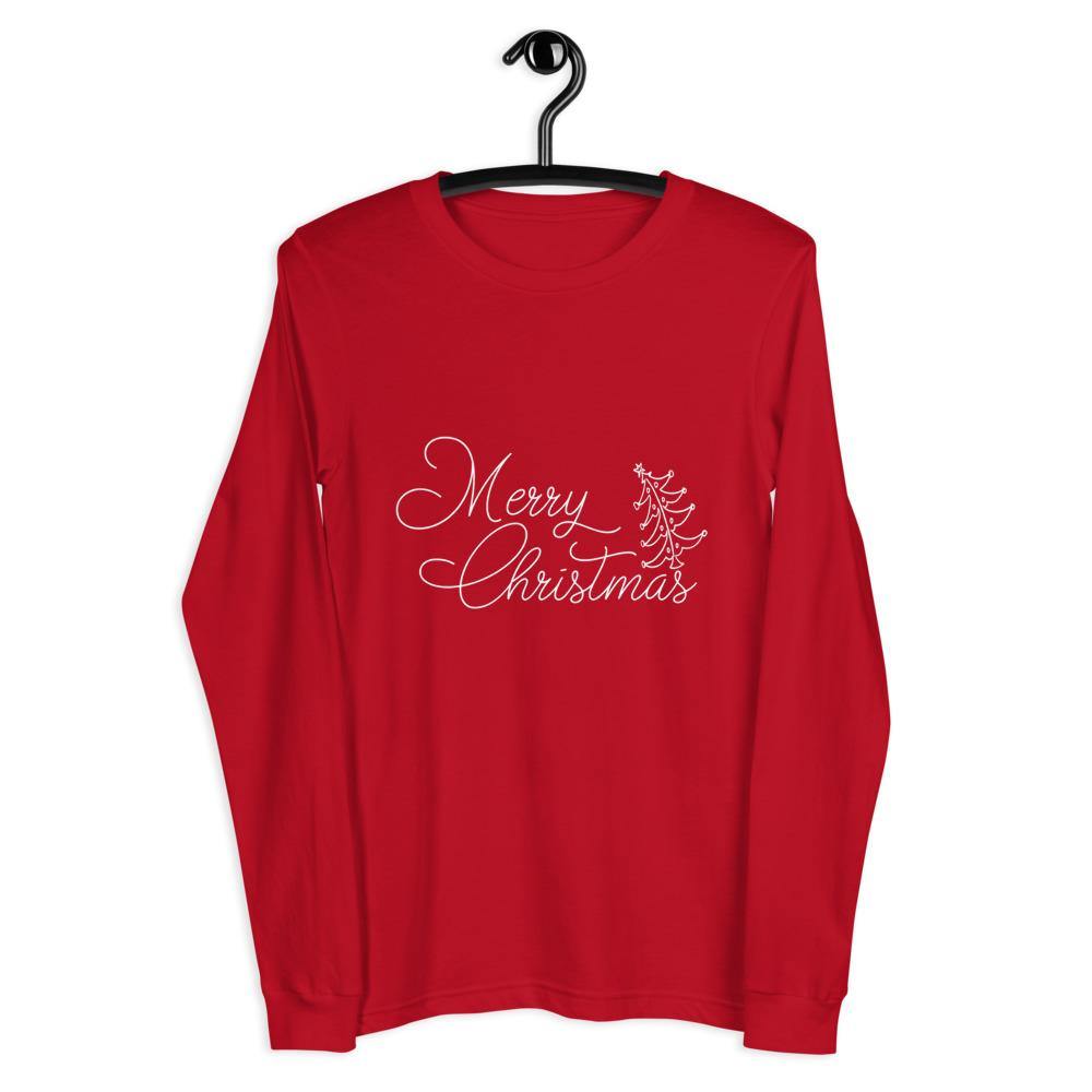 Merry Christmas Bella Canvas Unisex Long Sleeve Tee - Bandits Emporium