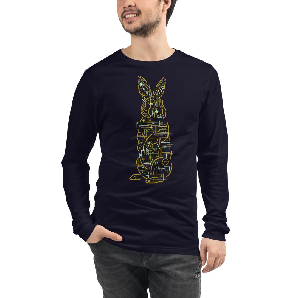 Rabbit Hole Bella Canvas Unisex Long Sleeve Tee-Long Sleeve-Bandits Emporium-Navy-XS-Bandits Emporium