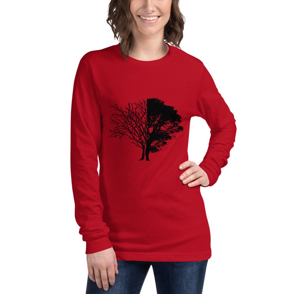 Tree of Knowledge Bella Canvas Unisex Long Sleeve Tee-Long Sleeve-Bandits Emporium-Red-XS-Bandits Emporium