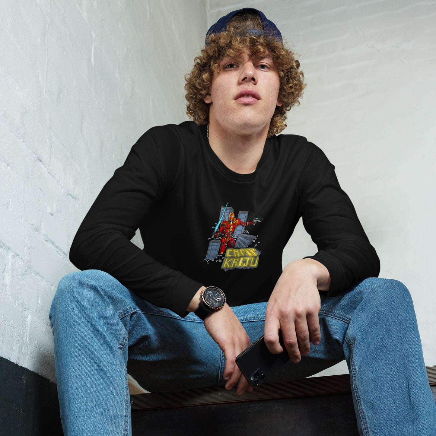 Mech City Camp_Kaiju Unisex Long Sleeve Tee