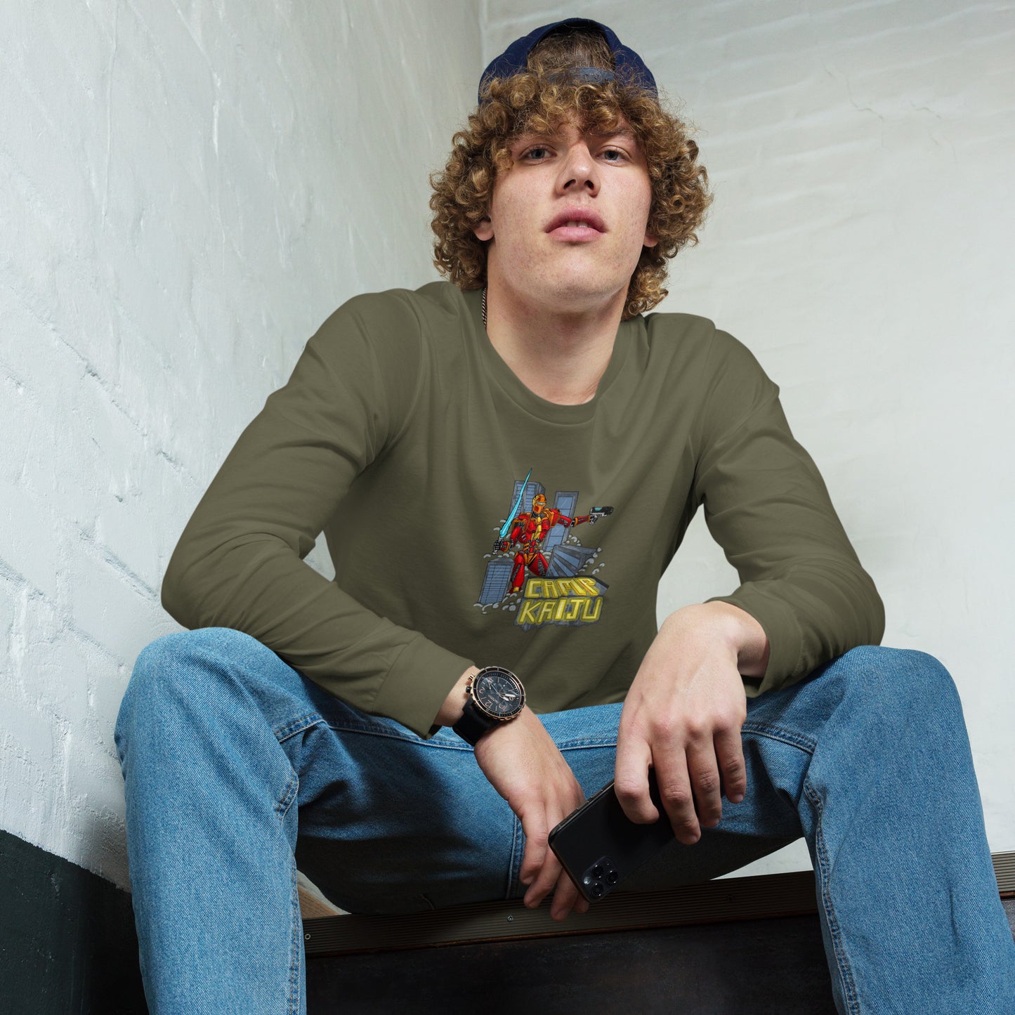 Mech City Camp_Kaiju Unisex Long Sleeve Tee
