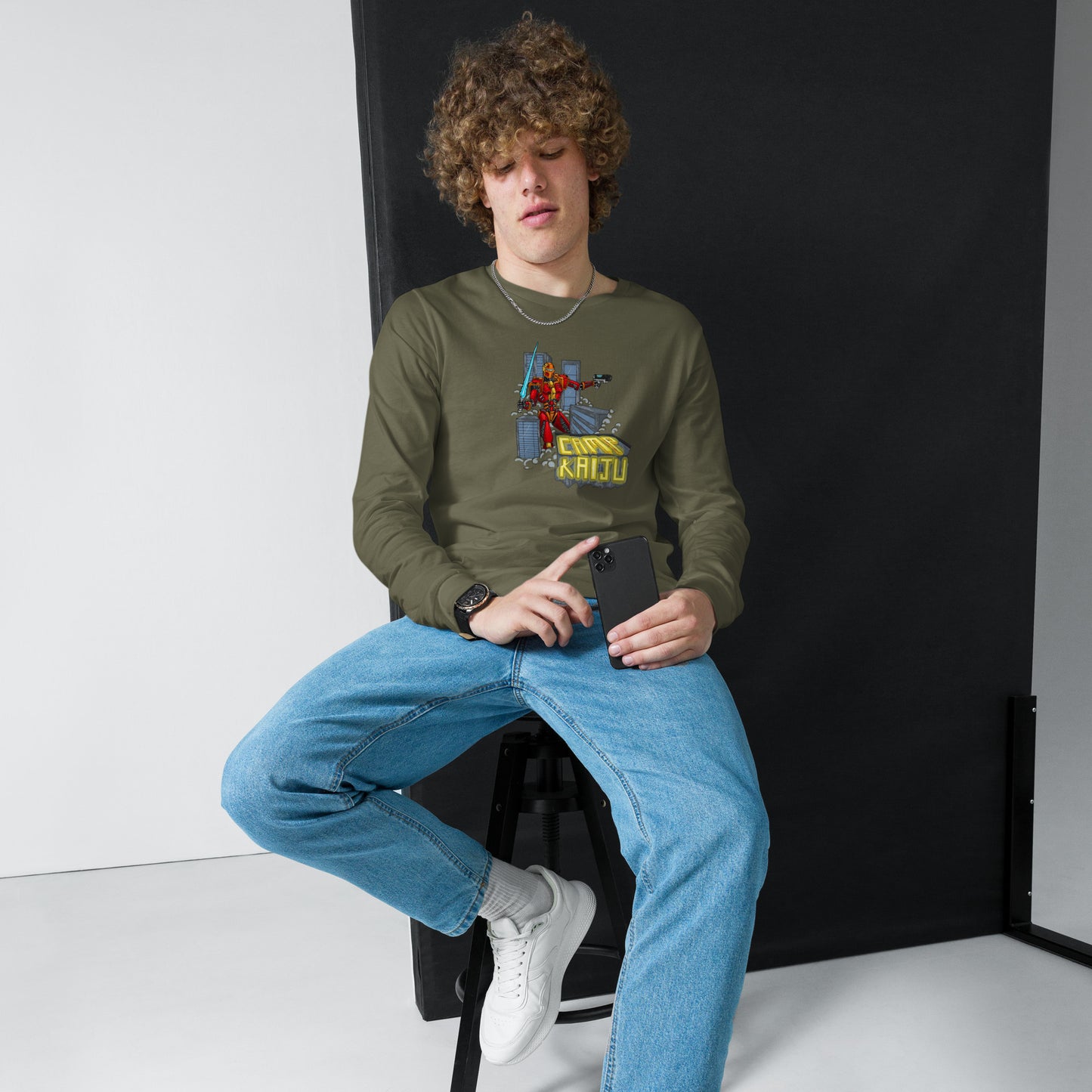 Mech City Camp_Kaiju Unisex Long Sleeve Tee