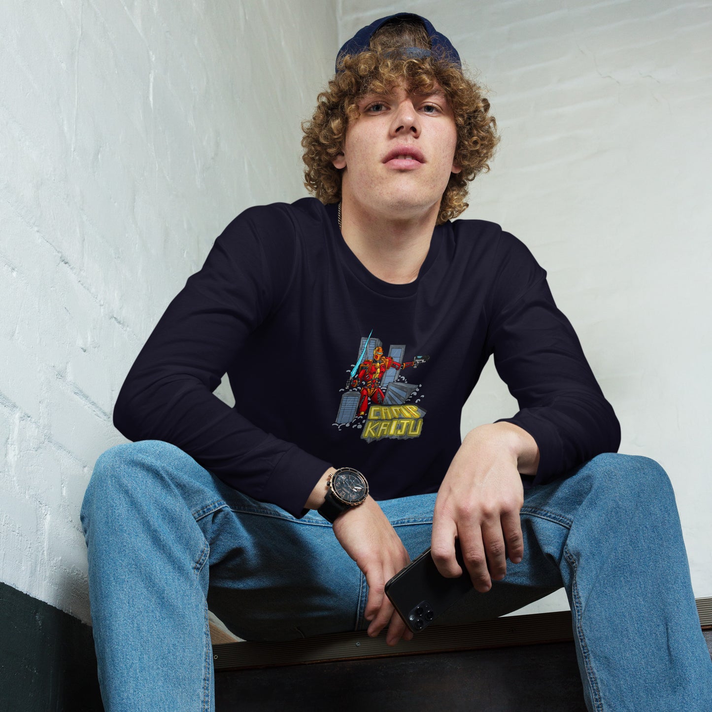 Mech City Camp_Kaiju Unisex Long Sleeve Tee