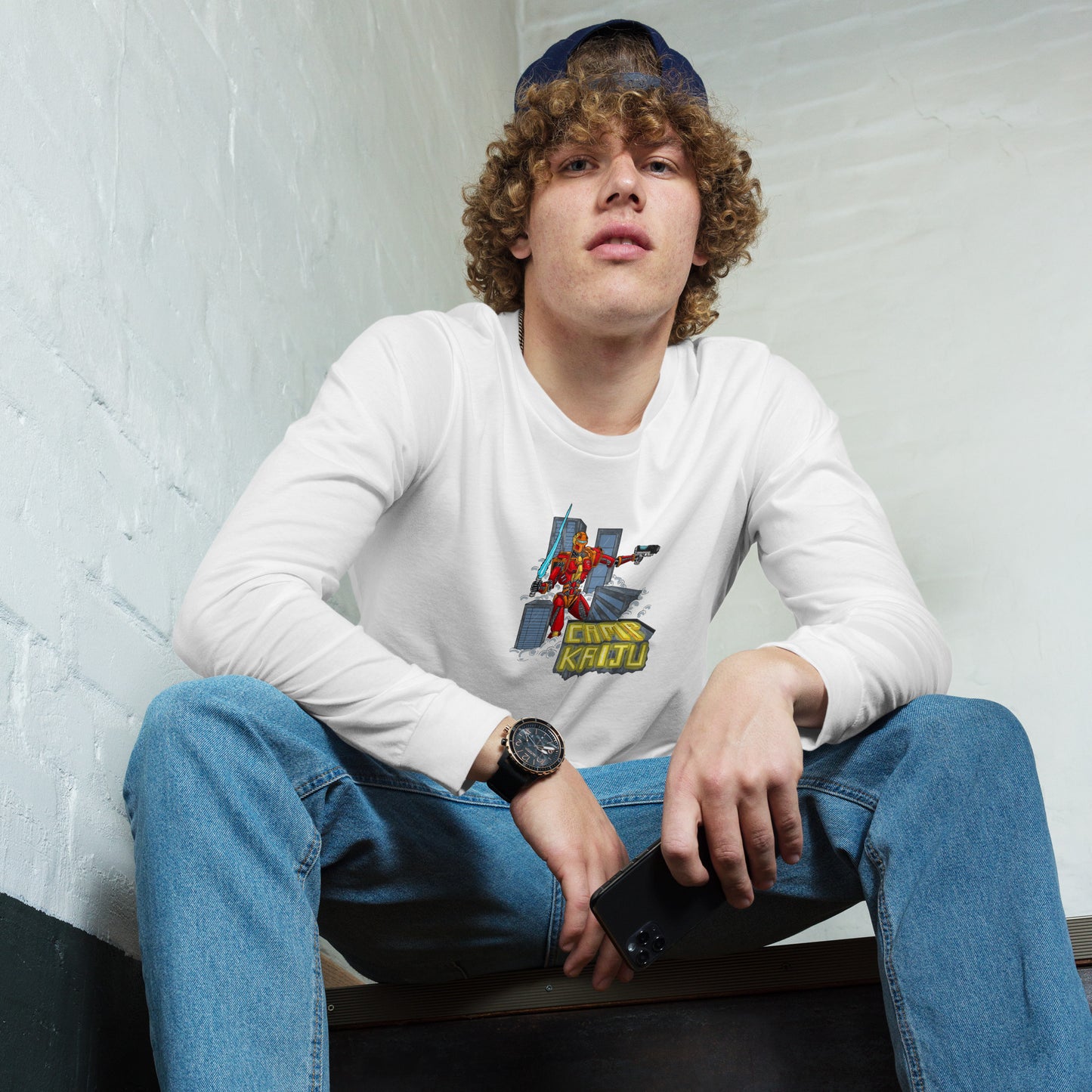 Mech City Camp_Kaiju Unisex Long Sleeve Tee