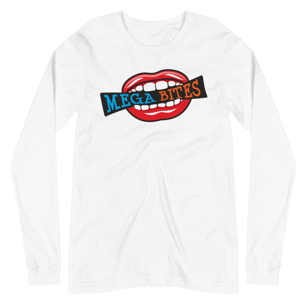 Mega Bites Bella Canvas Unisex Long Sleeve Tee White