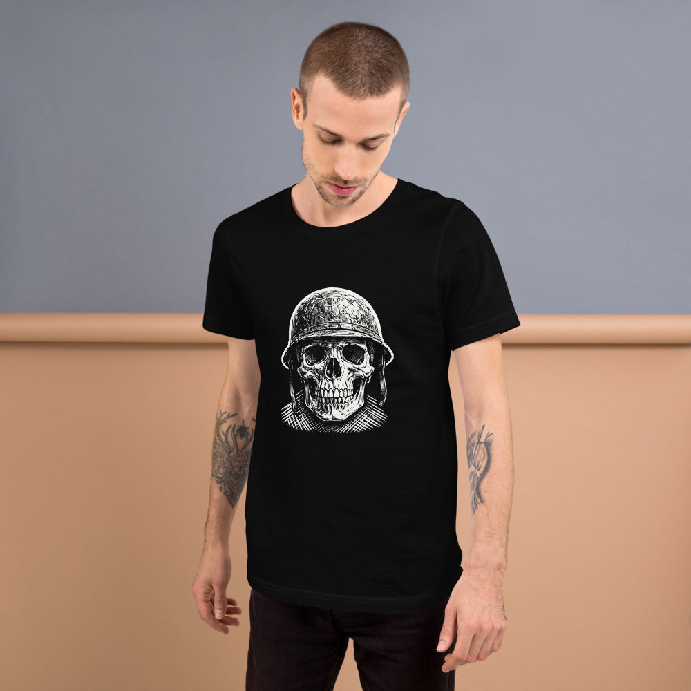 Helmet Skull Bella Canvas Unisex Tee