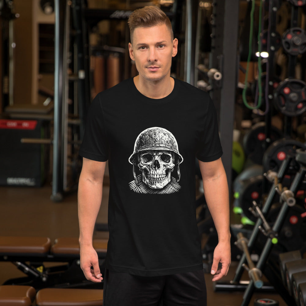 Helmet Skull Bella Canvas Unisex Tee