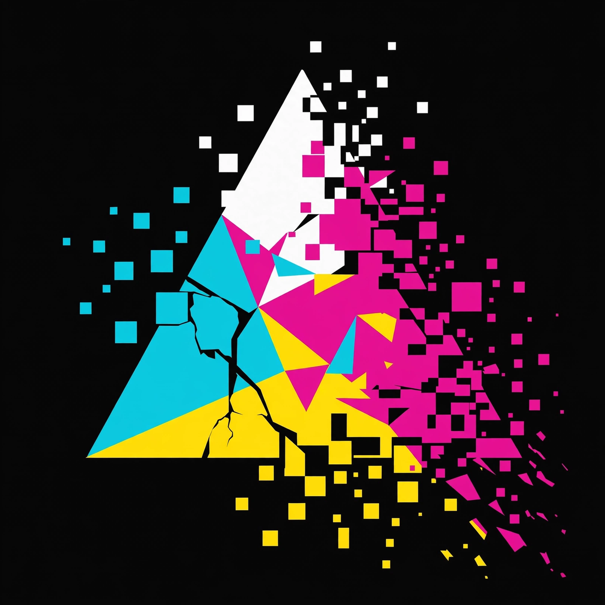 Glitch Pyramid Bella Canvas Short-Sleeve Unisex Tee