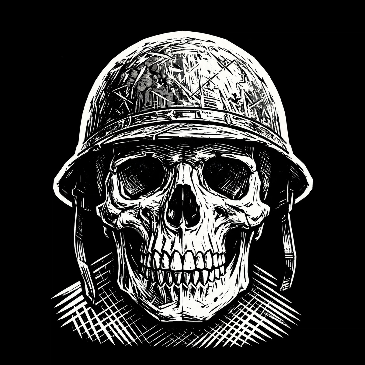 Helmet Skull Bella Canvas Unisex Tee