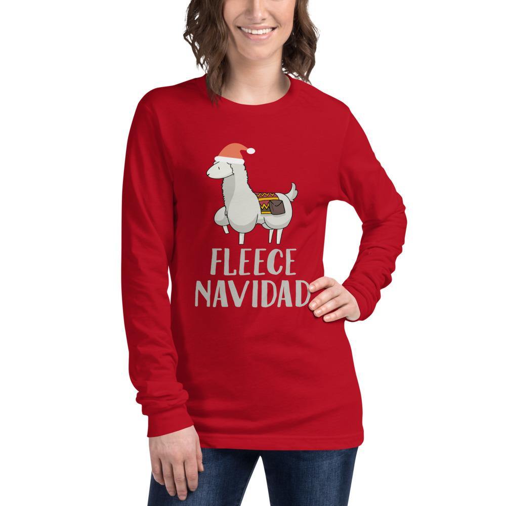 Fleece Navidad Bella Canvas Unisex Long Sleeve Tee - Bandits Emporium